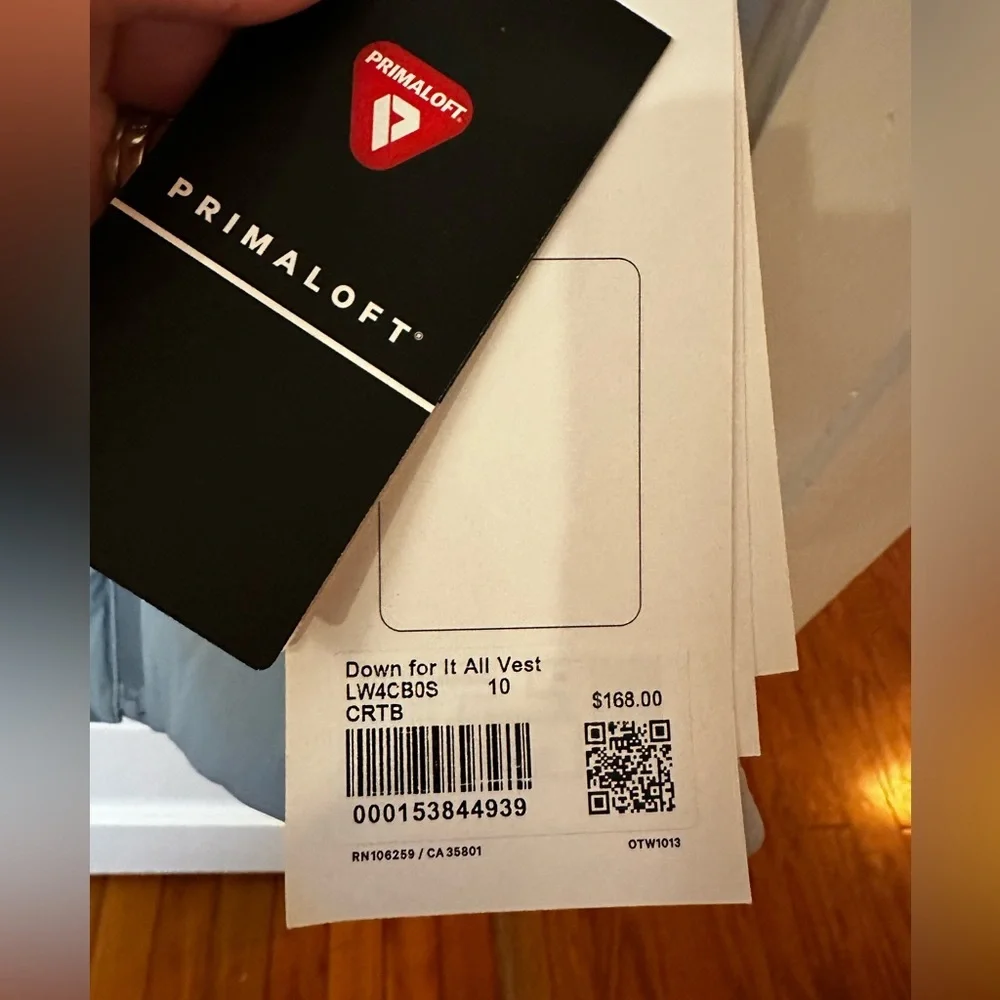 Lululemon Womens Down for It All Vest Concrete Blue Sz 10 - Picture 5 of 5